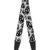 Guitar Strap - Brass Knuckles White/Gray/Black