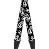 Guitar Strap - Brass Knuckles Black/White