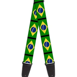 Guitar Strap - Brazil Flags