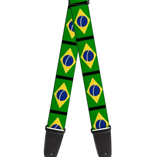 Guitar Strap - Brazil Flags
