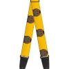Guitar Strap - Brown Bear Repeat Yellow
