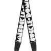 Guitar Strap - BUCKLE-DOWN Shapes Black White