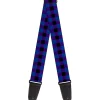 Guitar Strap - Buffalo Plaid Black Blue