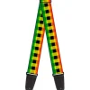 Guitar Strap - Buffalo Plaid Rasta