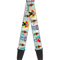 Guitar Strap - Bunny Superhero Multi Pastel