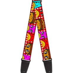 Guitar Strap - Burger & Fries Cartoon