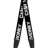 Guitar Strap - CA$H MONEY Black White
