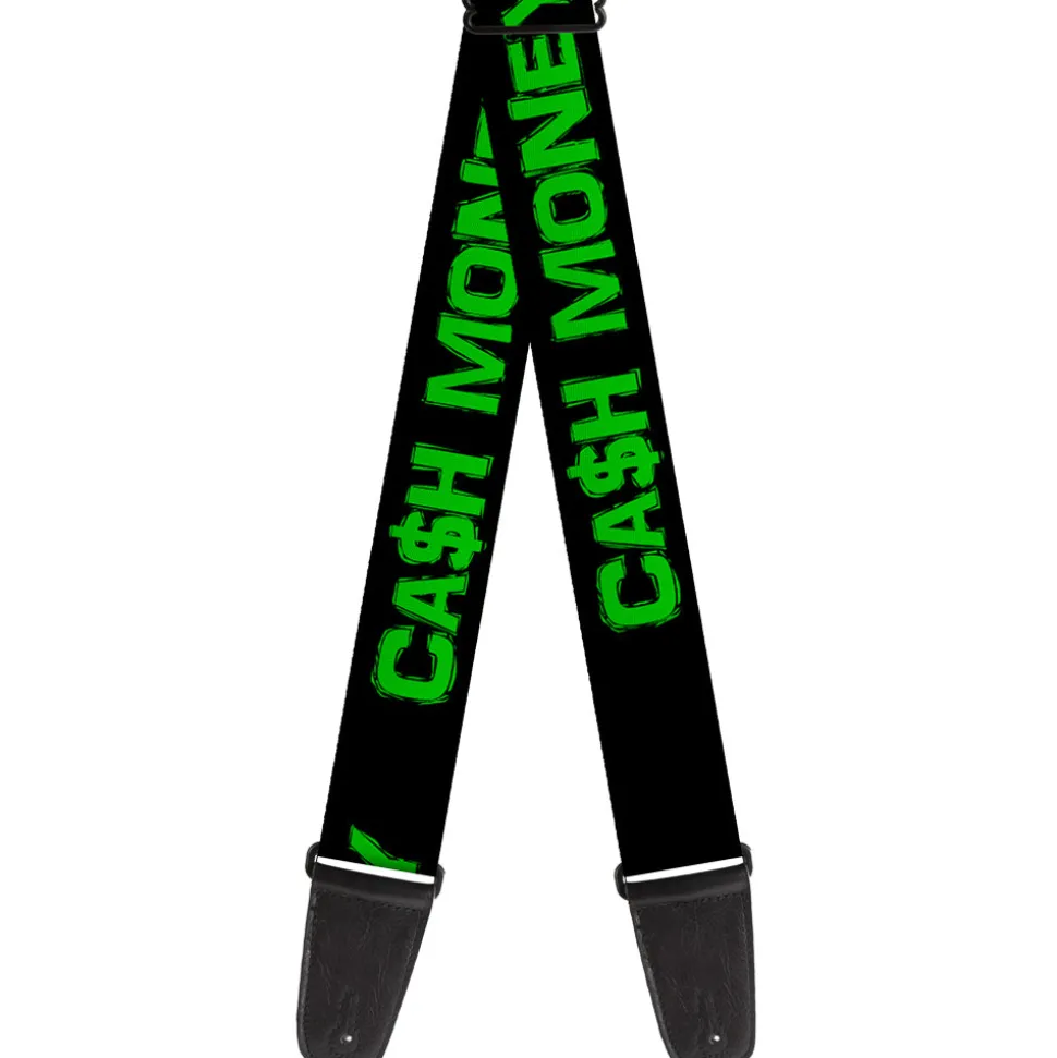 Guitar Strap - CA$H MONEY Black Green
