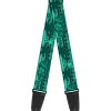 Guitar Strap - Cali Bear Palm Trees Geometric Green