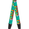 Guitar Strap - CALI Tropical Aqua Multi Color