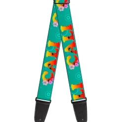 Guitar Strap - CALI Tropical Aqua Multi Color