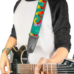 Guitar Strap - CALI Tropical Aqua Multi Color
