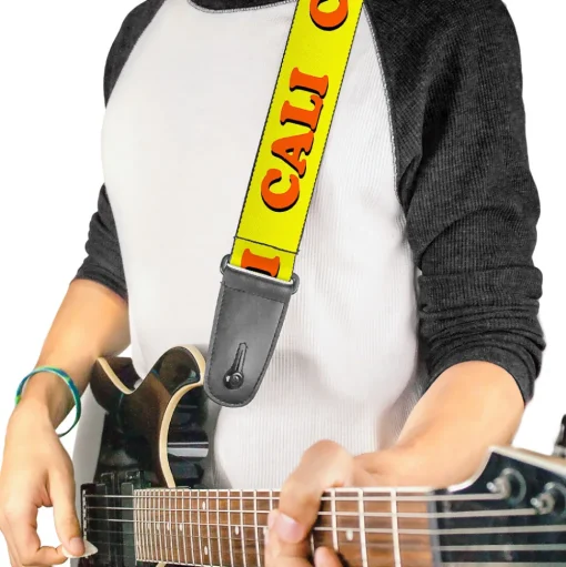 Guitar Strap - CALI Yellow Orange
