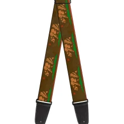 Guitar Strap - California Flag Weathered Browns
