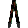 Guitar Strap - California Flag Bear Black