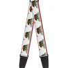 Guitar Strap - California State Flag White