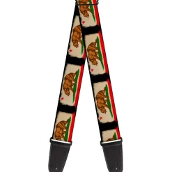 Guitar Strap - California Flag Distressed Painting Blocks