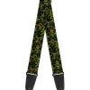 Guitar Strap - Camo Olive Black Skull Yard2