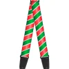 Guitar Strap - Candy Cane4 White Red Green