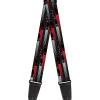 Guitar Strap - Cars 3 Cars Stripes Stars Grays Blues Reds