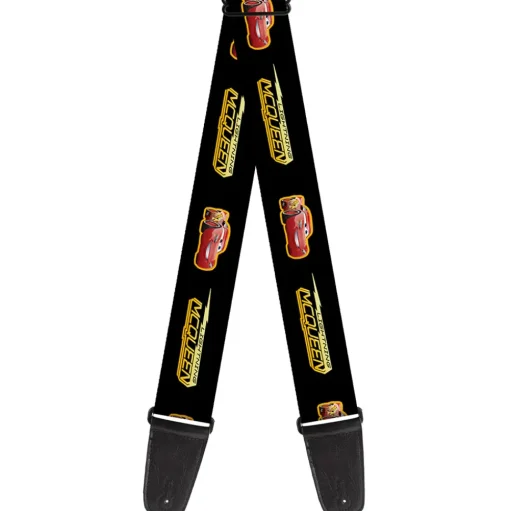 Guitar Strap - Cars 3 LIGHTNING MCQUEEN Pose Bolt Black Yellows