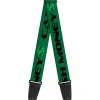 Guitar Strap - CASH MONEY $ Green Black
