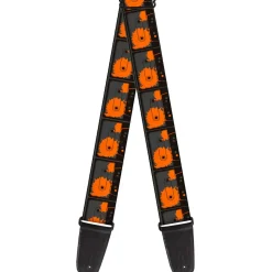 Guitar Strap - Cassette Splatter Gray Orange