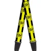Guitar Strap - CAUTION BIOHAZARD Black Yellow