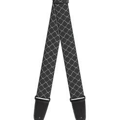Guitar Strap - Chain Link Fence Grays
