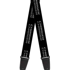 Guitar Strap - CHARGER Double Repeat Black Gray