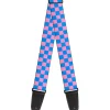 Guitar Strap - Checker Baby Pink Baby Blue