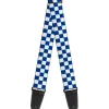 Guitar Strap - Checker BlueKU White