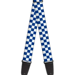 Guitar Strap - Checker BlueKU White