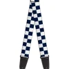 Guitar Strap - Checker Midnight Blue White