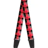 Guitar Strap - Checker Mosaic Red