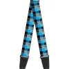 Guitar Strap - Checker Mosaic Blue
