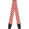 Guitar Strap - Checker Red White