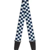 Guitar Strap - Checker Sapphire Blue White