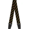Guitar Strap - Checker Trio Tan Black Olive