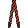 Guitar Strap - Checker Trio Gray Black Red