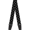 Guitar Strap - Checker Weathered2 Black Gray