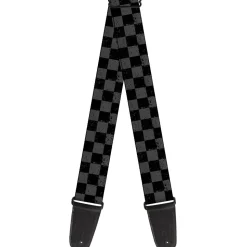 Guitar Strap - Checker Weathered2 Black Gray