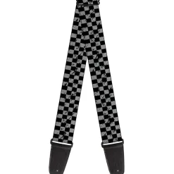 Guitar Strap - Checker Weathered Black Gray