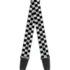 Guitar Strap - Checker Weathered2 Black White