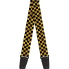 Guitar Strap - Checker Weathered Black Yellow