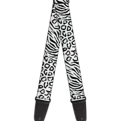 Guitar Strap - Cheebra White Black