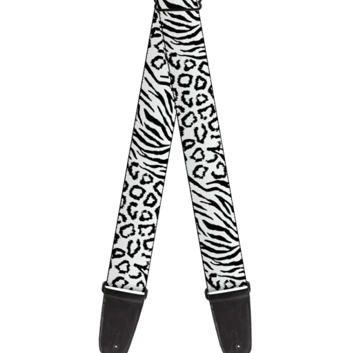 Guitar Strap - Cheebra White Black
