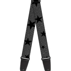 Guitar Strap - Cheetah Stars Gray Black