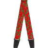 Guitar Strap - Cherries2 Scattered Red