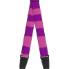 Guitar Strap - Cheshire Cat Stripe Pink Purple